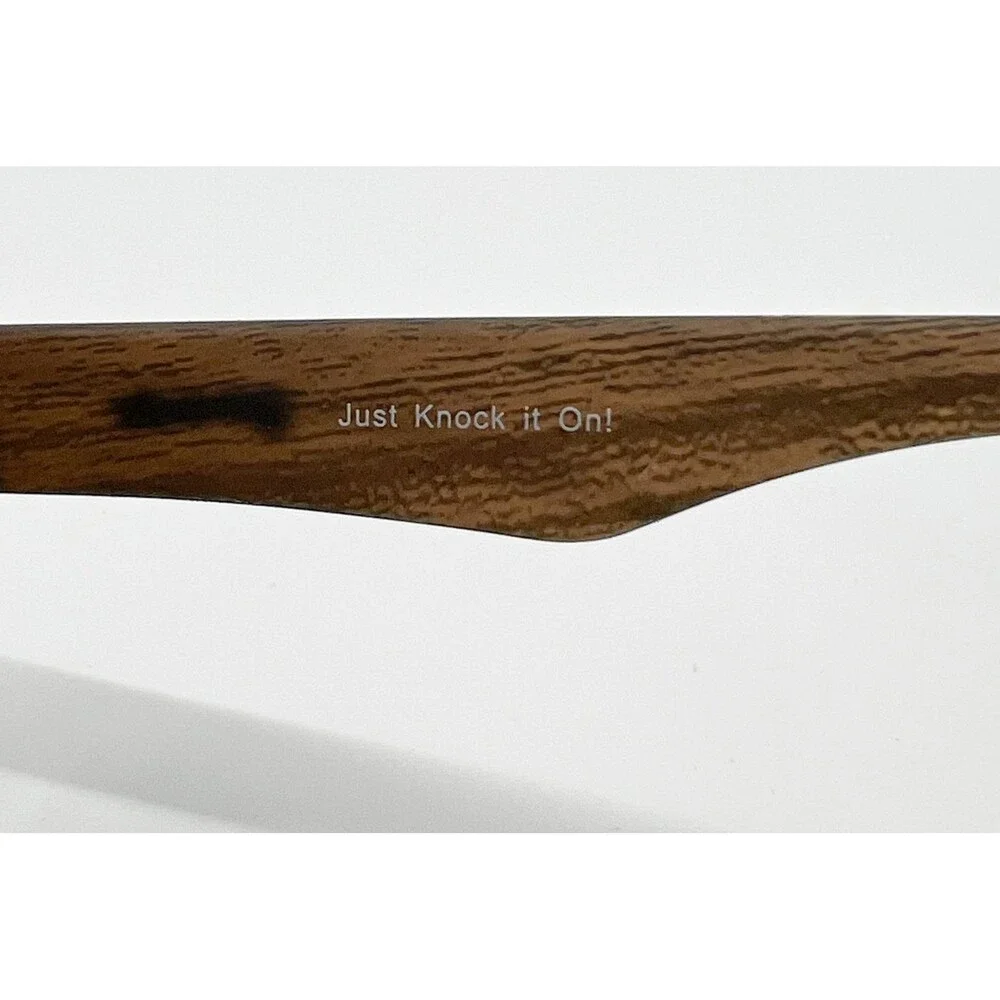 Goodr Sunglasses Unisex Brown Wood Grain Polarized Just Knock it On! One Size